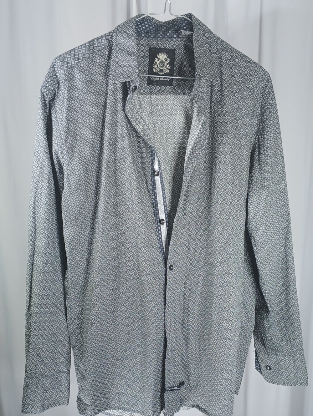 English Laundry Men's Patterned Shirt Jacket in Gray